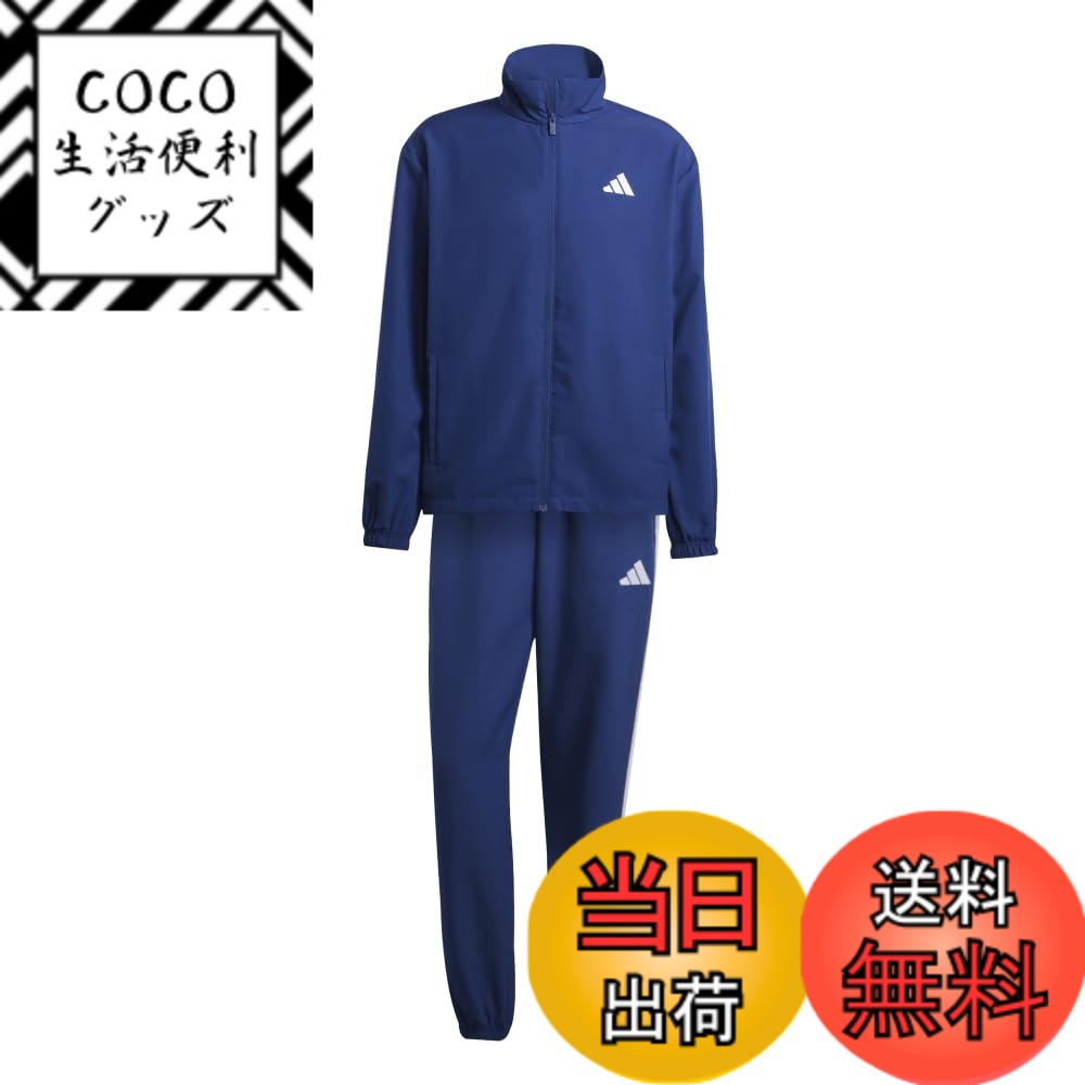 [무료 배송] [adidas] 저지 상하 세트 3 스트라이프스 우븐 트럭 정장 남성 색상: 다크 블루 (JC5391), 사이즈: XL