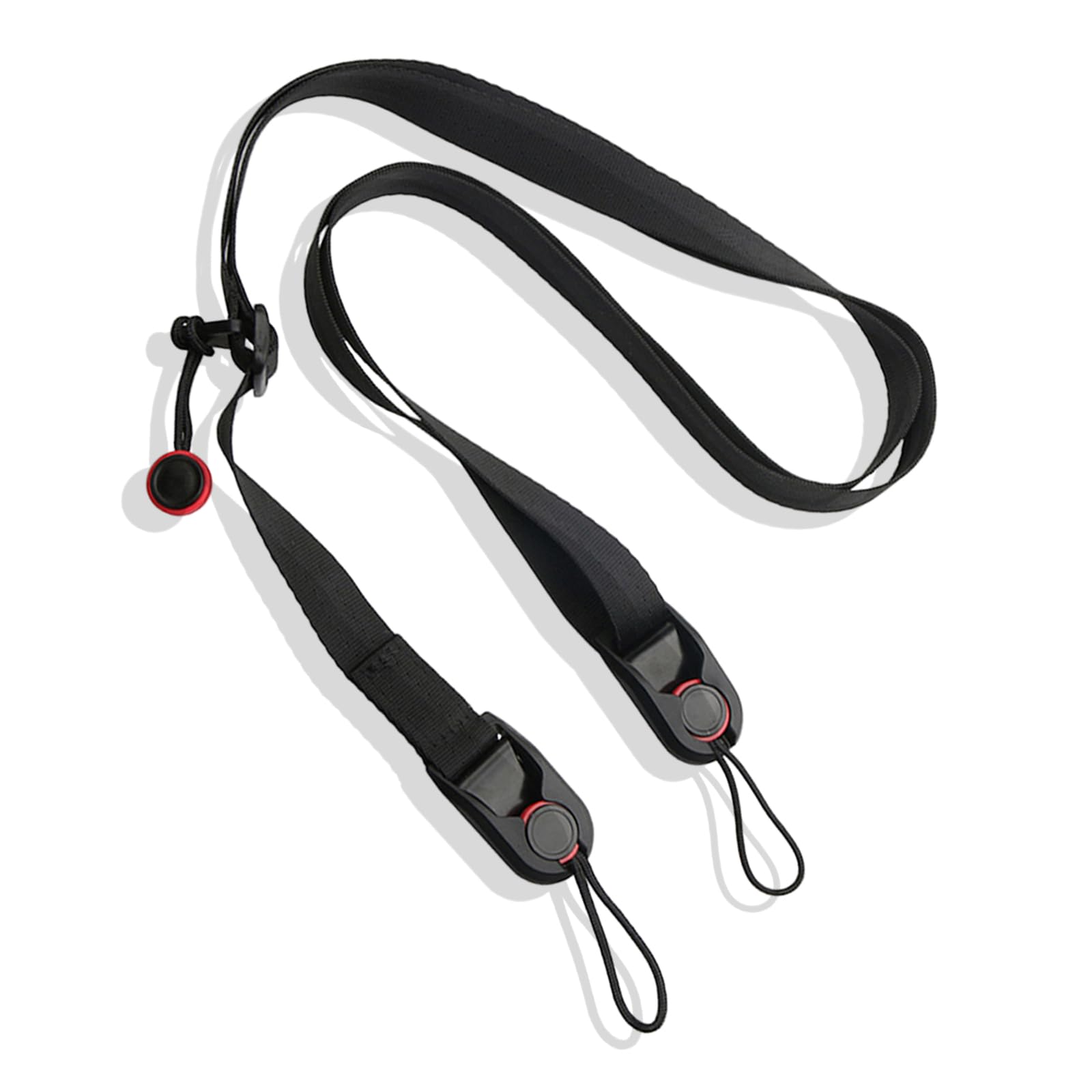 【送料無料】[LIANHATA] カメラ ストラップ ブラック ネックストラップ 斜め掛け 首掛け 長さ調整可能 ネック ショルダー 外せる 着脱 デジカメ カメラ コンパクト カメラなど対応