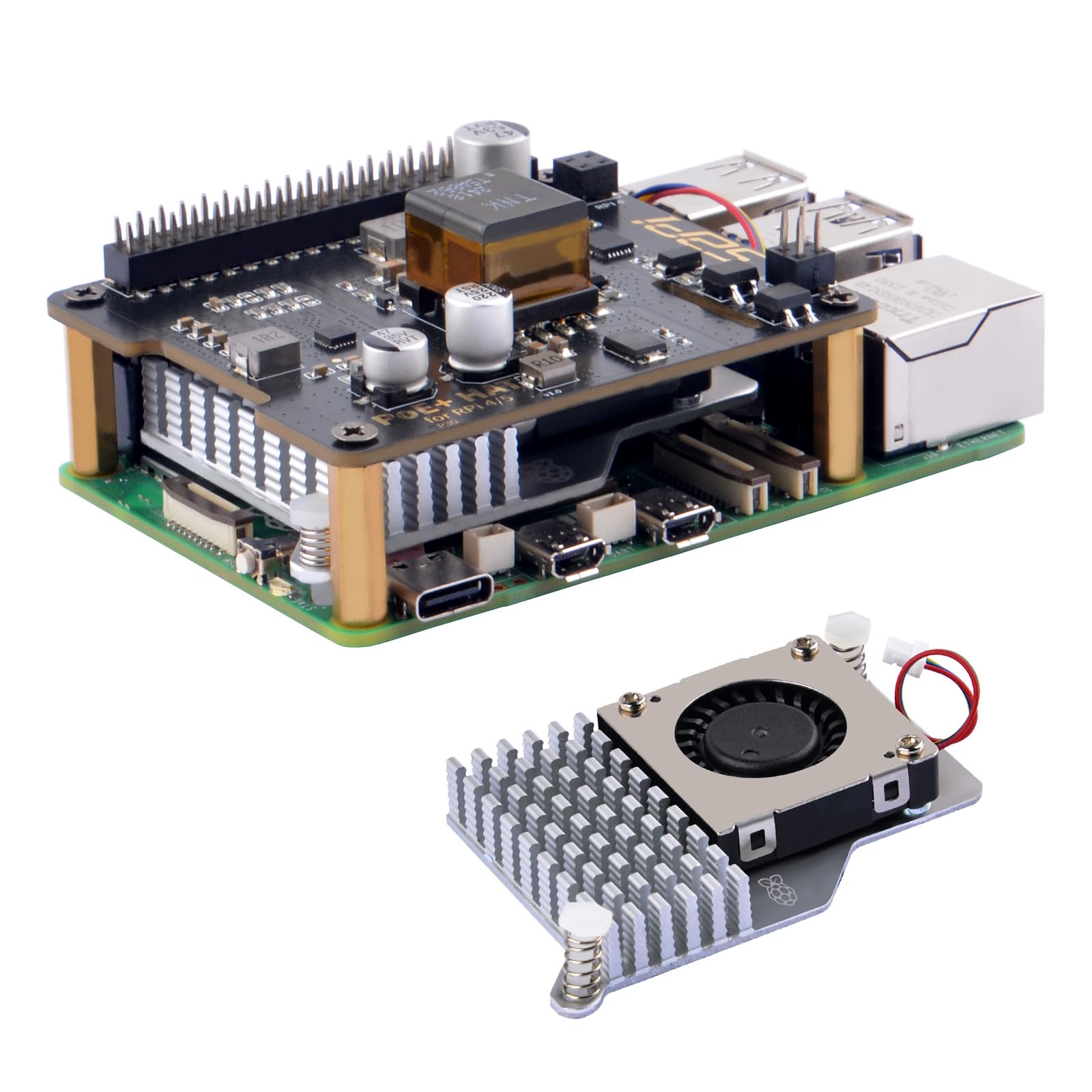 【送料無料】GeeekPi P30 PoE+ HATはRaspberry Pi 5に対応し、公式のR ...