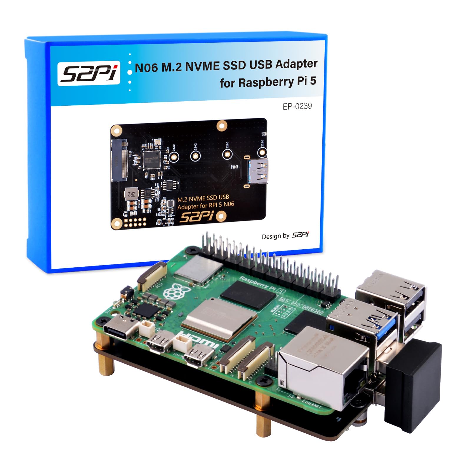 【送料無料】GeeekPi N06 M.2 NVME SSD USBアダプター Raspberry  ...