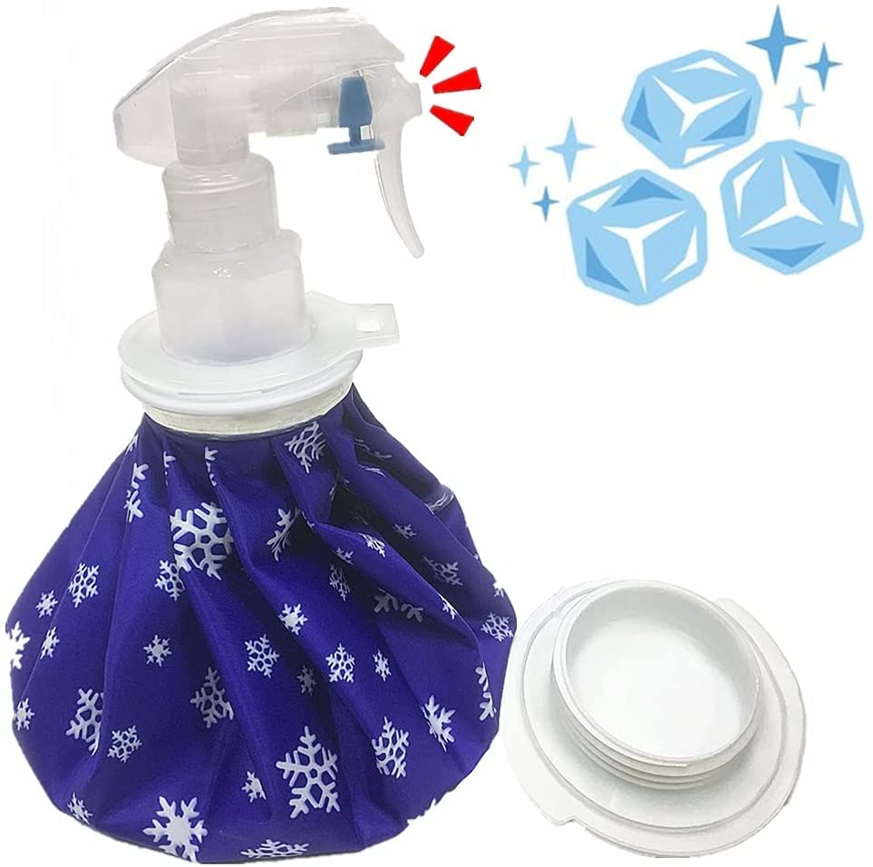 【送料無料】MIYOSA 氷嚢 スプレー付き アイシングバッグ (9 inch) 氷嚢 霧吹き 大口径 水漏れ防止 ア..