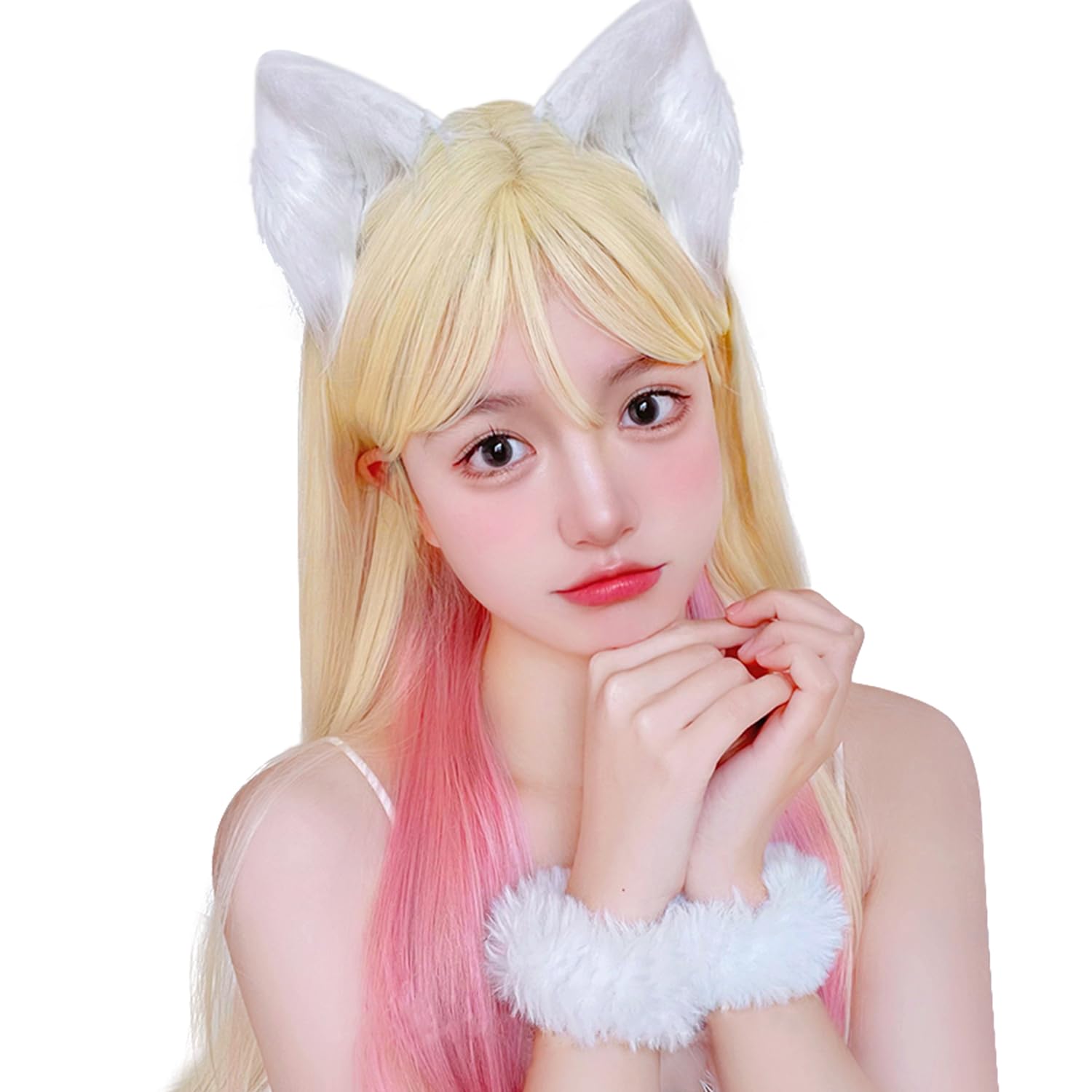 【送料無料】Peacoco ウィッグ ロング インナーカラー バレにくい 髪質が自然 頭を大きく見せない 被りやすい ミディアム 毛量もつむじも自然 サラサラ イメチェン 地雷系 ストレート はっつん前髪 自然 金髪 金 アリス ピンク 黒髪 黒 グレー かつら 女性 女装 レディー