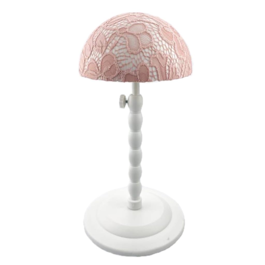 【送料無料】Peacoco ウィッグスタンド 帽子スタンド 組み立て式 高さ調節可能 30-48cm 組立簡単 分解簡単 ウィッグ保管 ディスプレイ お手入れ ウィッグホルダー ウィッグ立て (アップグレード - ピンク)