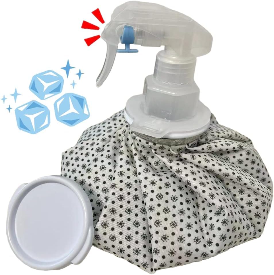 【送料無料】MIYOSA 氷嚢 スプレー付き アイシングバッグ (9 inch) 氷嚢 霧吹き 大口径 水漏れ防止 ア..