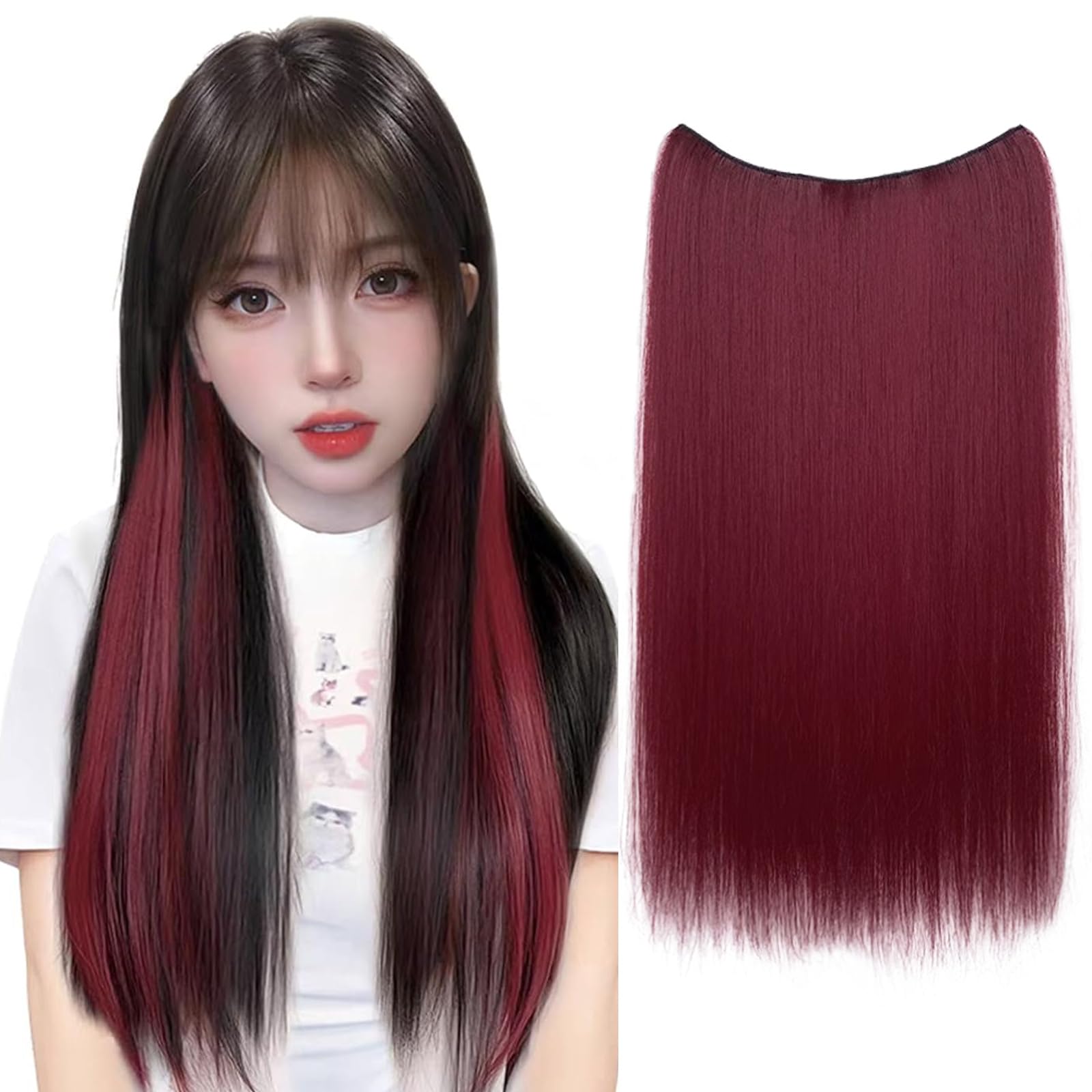 【送料無料】Laikeer エクステ ワンタッチインナーカラー つけ毛 ハーフウィッグ 部分ウィッグ ポイン..