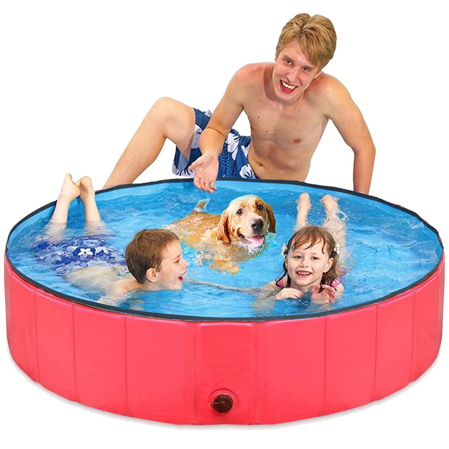 【送料無料】Taeku 犬用プール, 折り畳み 持運び便利 ペットプール PVC 持運び便利 犬 バ ...