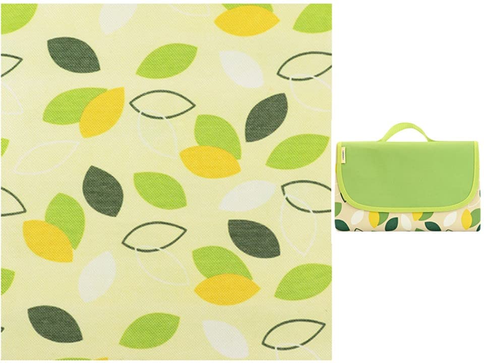 【送料無料】ISEFUJI レジャーシート ピクニックマット 大判 厚手 防水 折り畳み 200x200cm 6~8人用 コンパクト収納 携帯便利 軽量 遠足 運動会 お花見 ビーチ キャンプ アウトドア (リーフ)