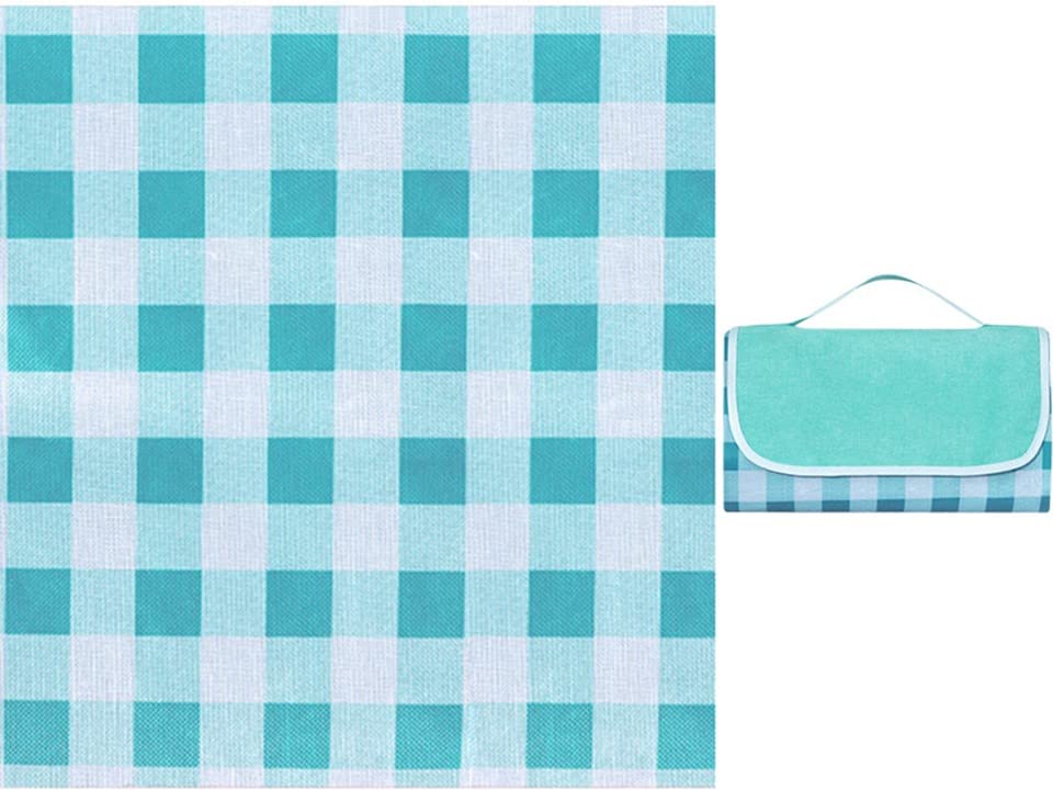 【送料無料】ISEFUJI レジャーシート ピクニックマット 大判 厚手 防水 折り畳み 200x200cm 6~8人用 コンパクト収納 携帯便利 軽量 遠足 運動会 お花見 ビーチ キャンプ アウトドア (ブルー)