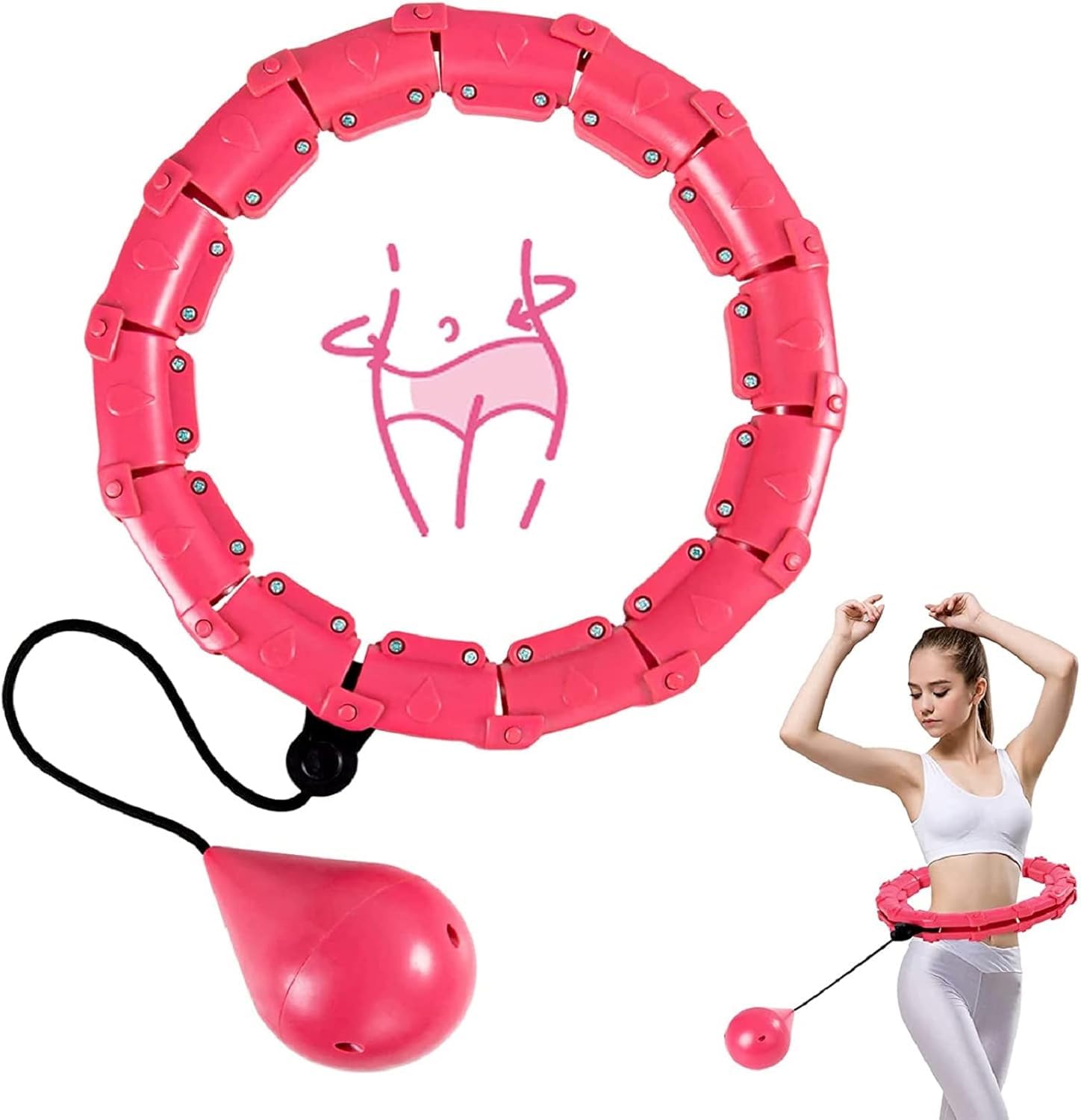 【送料無料】Taeku フラフープ, 24ノット人気 スマート落ちない フィットネスフープ 2 イン ...