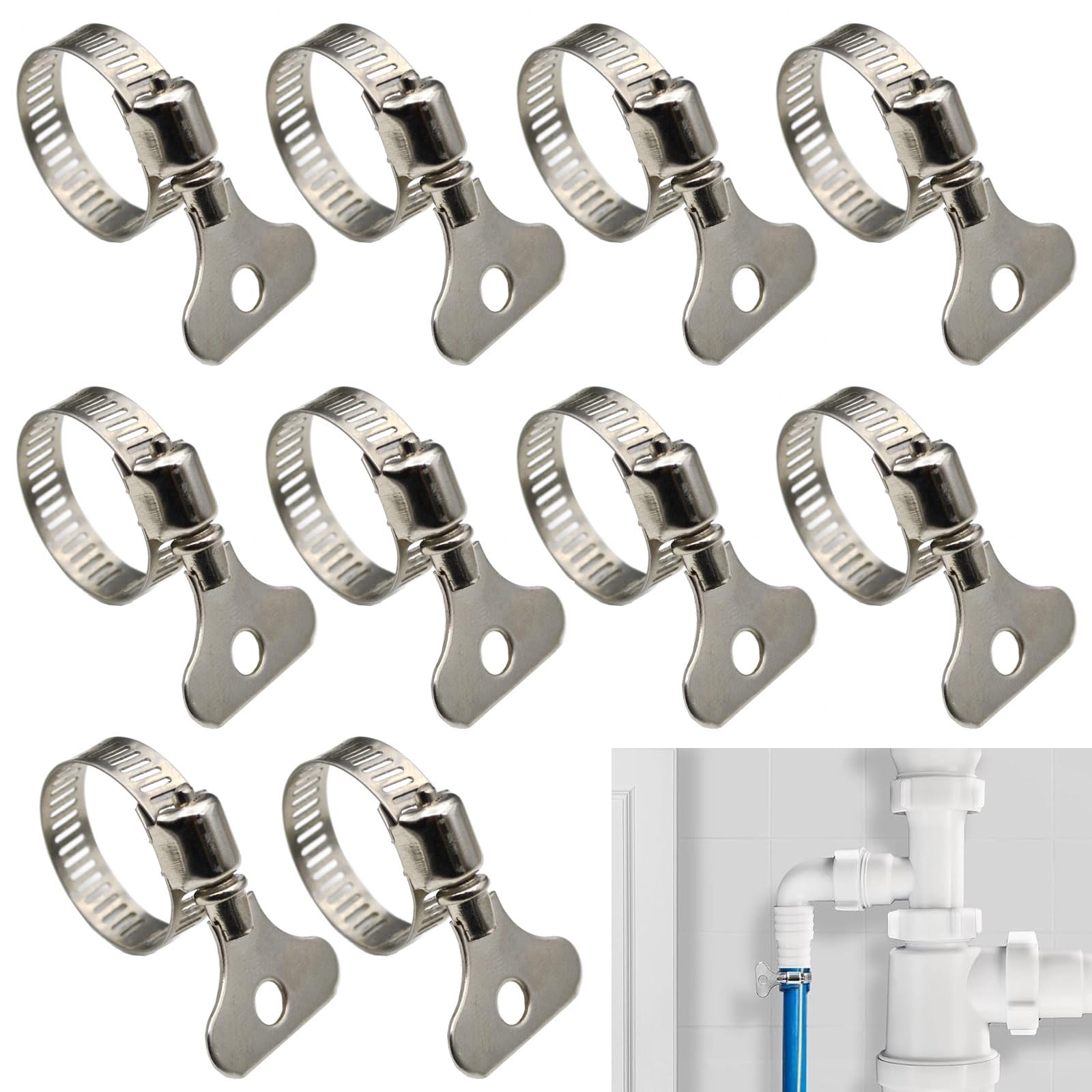 【送料無料】Refoiner ホースバンド ステンレス ホースクランプ 締め付け金具 φ16mm-2 ...