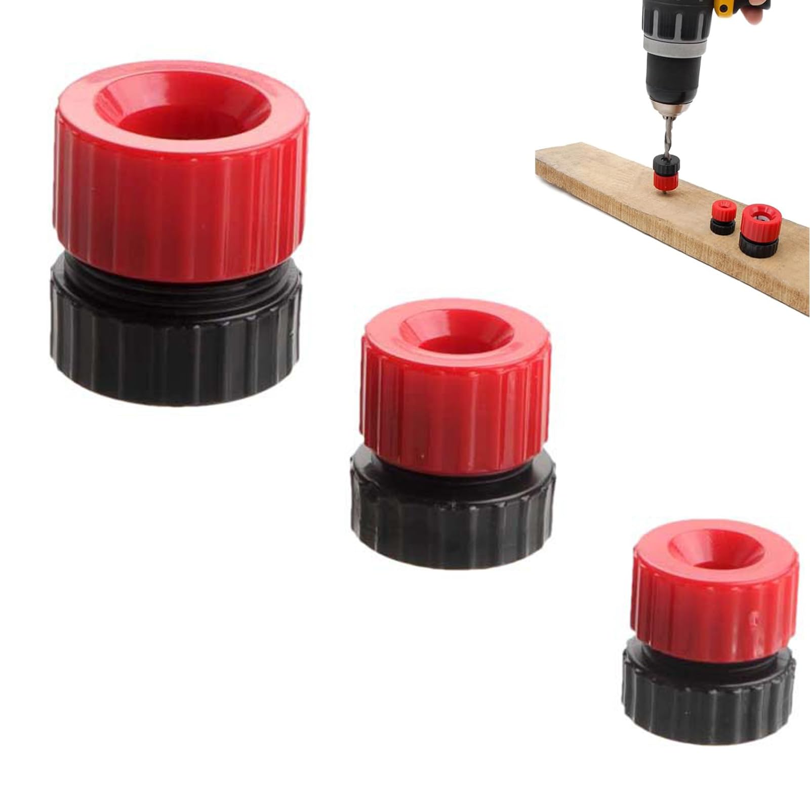 【送料無料】Refoiner ドリルストッパー ファスナー ストッパー ストップドリルビット 3-13mm 固定ストップ 木工用穴あけ補助具 調整可能な深さ止めリング 3個セット