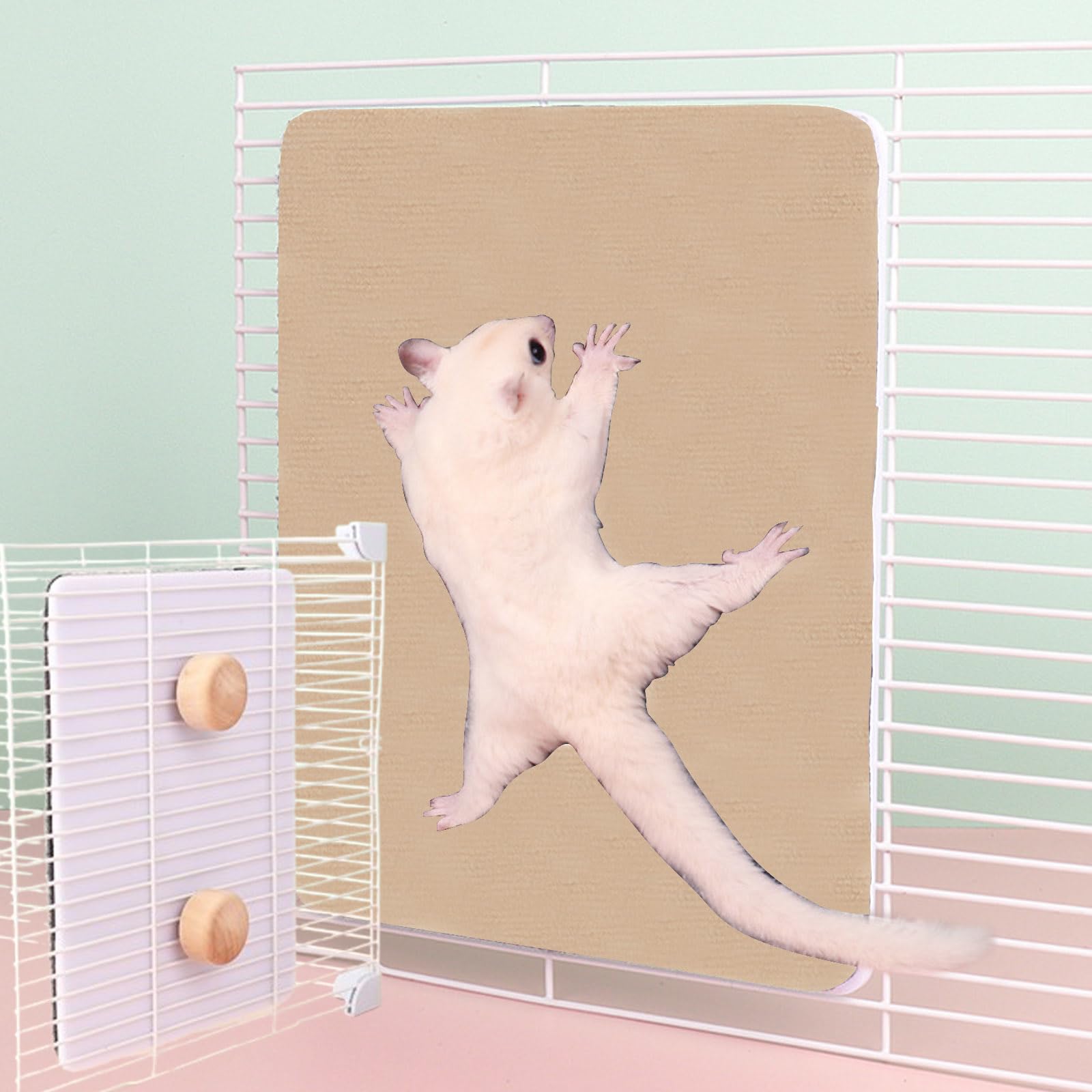 【送料無料】Refoiner モモンガ 爪研ぎ ケージ用フクロモモンガ おもちゃ爪研ぎマット デグー チンチラ..