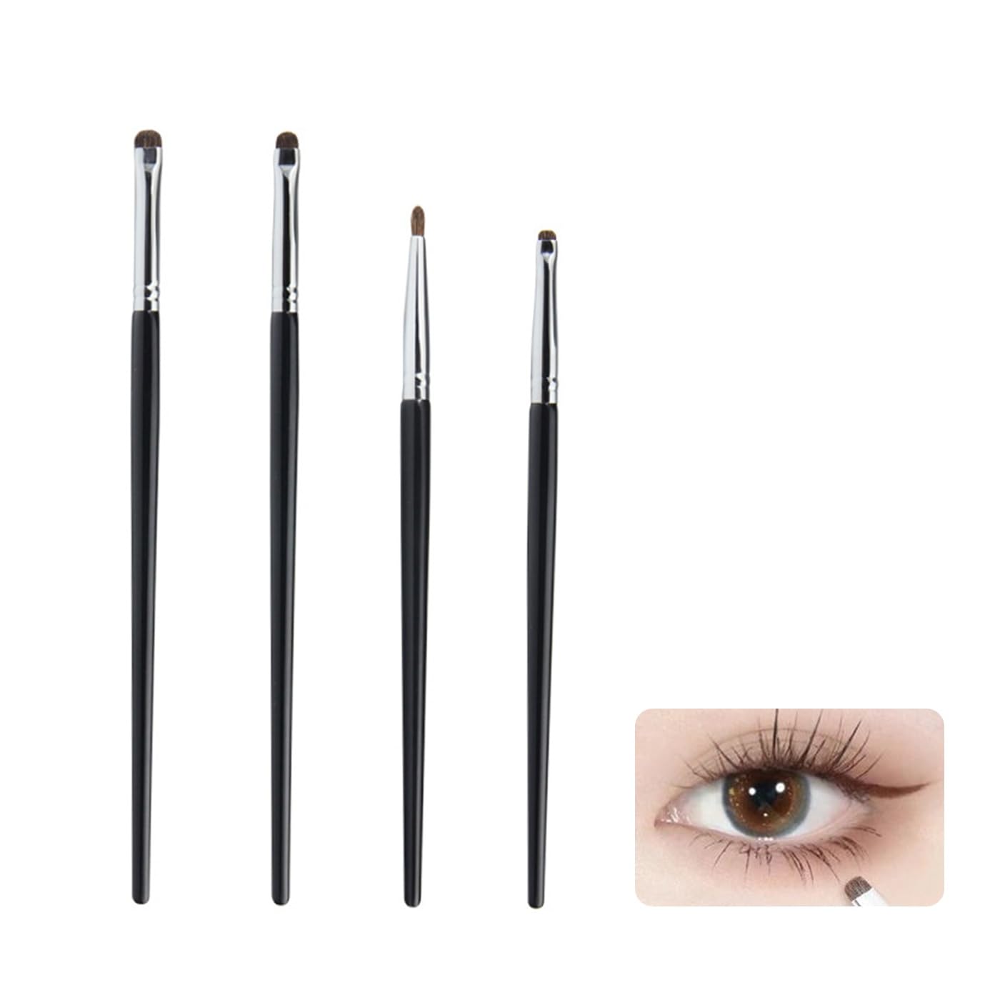 【送料無料】雲見 アイシャドウブラシ 4個セット アイメイクブラシ 極細のアイブラシ ディテールブラ ...