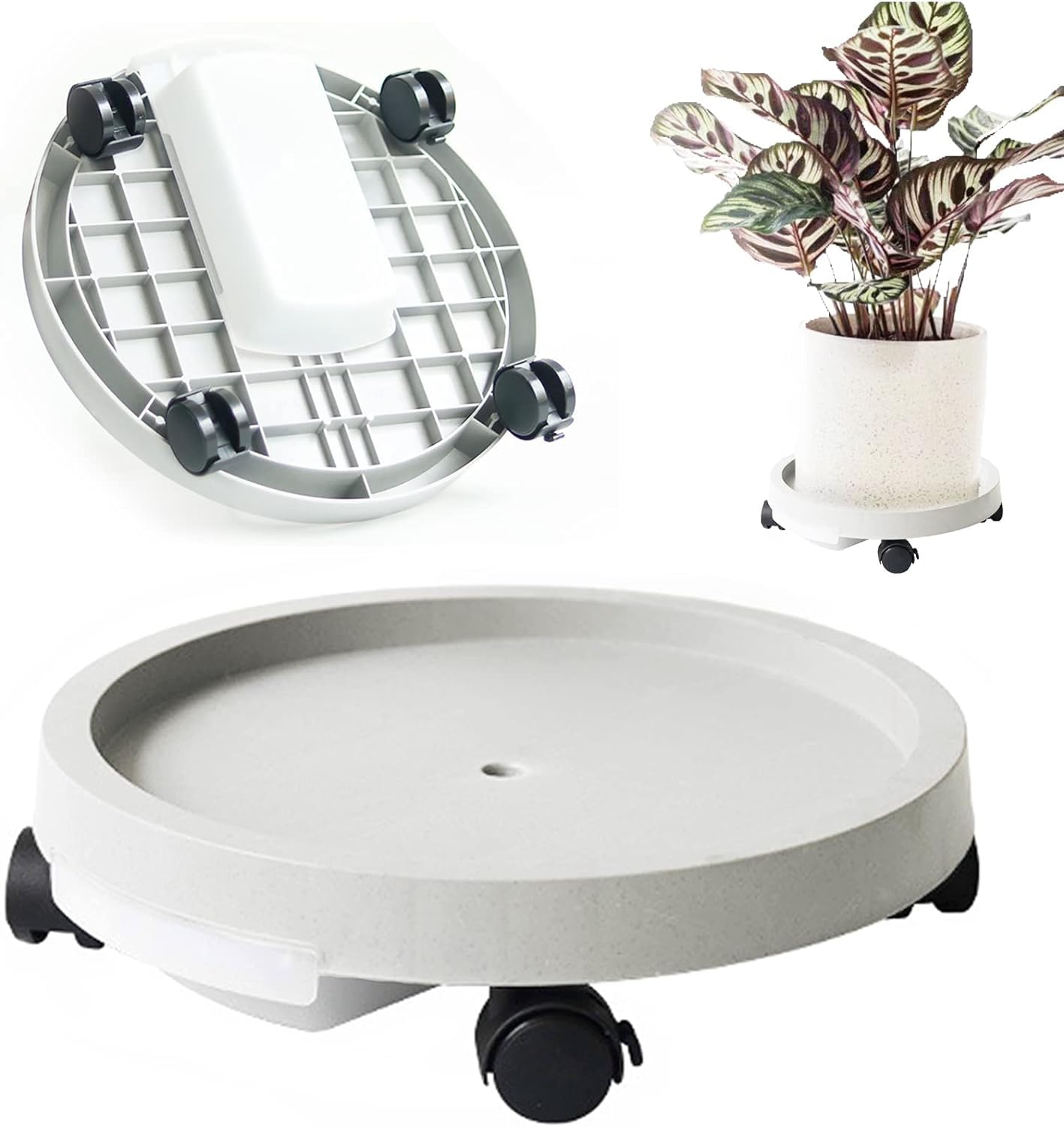 【送料無料】Iwamatu 植木鉢台 鉢置台 貯水付き移動花台 鉢受台 可動式 フラワースタンド 鉢置台 キャ..