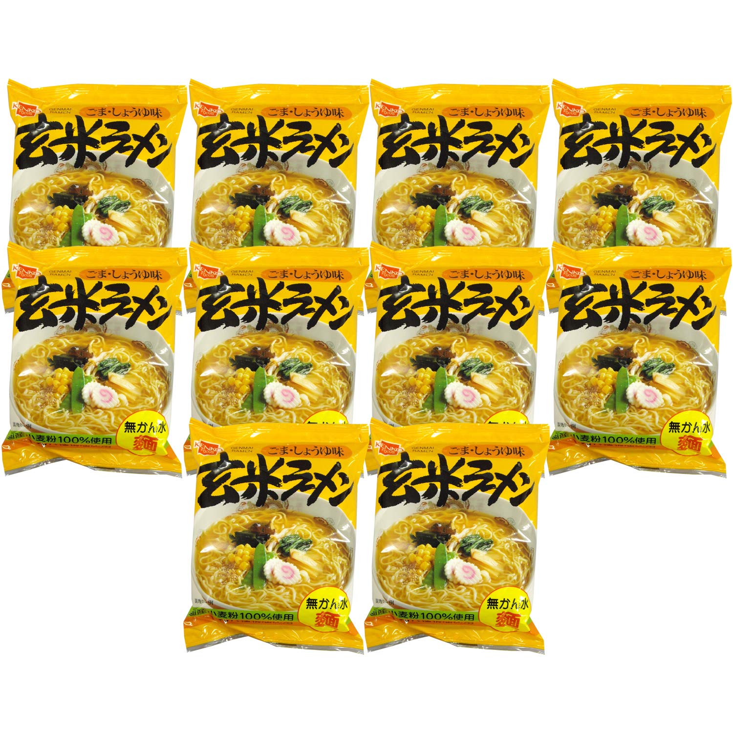 【送料無料】健康フーズ 玄米ラーメン 1食×10個