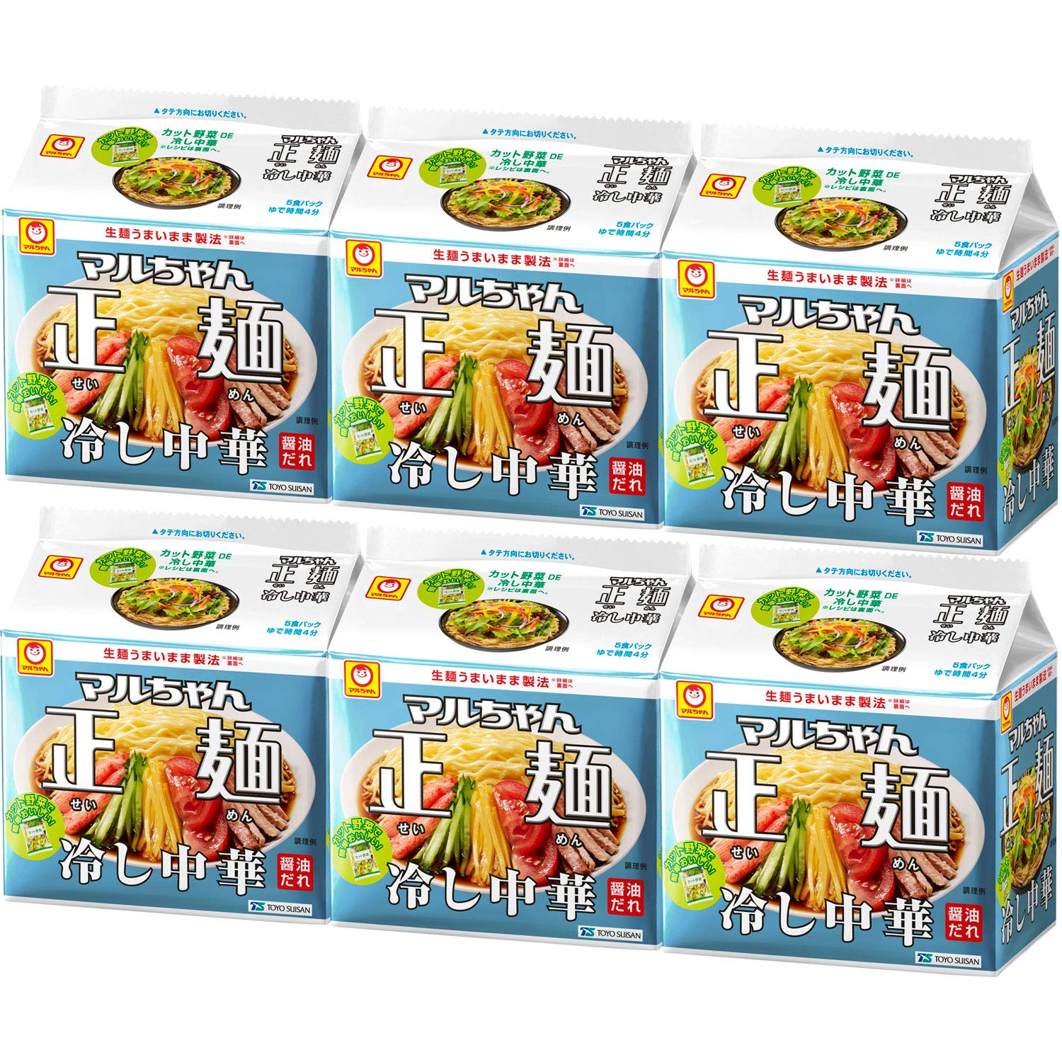 【送料無料】マルちゃん マルちゃん正麺 冷し中華 5食パック 118g×5袋×6個