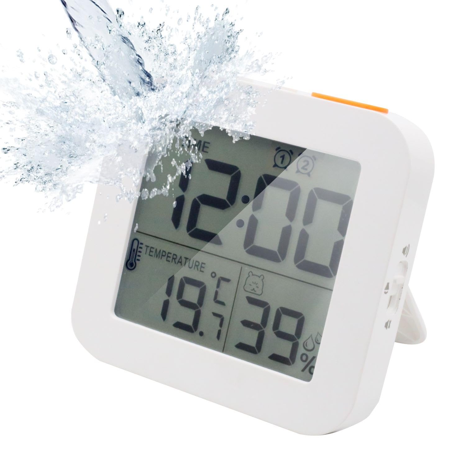 【送料無料】時計 デジタル時計 防滴型防水 タイマー 温度計 湿度計 LCDディスプレイ 目覚まし時計 お..