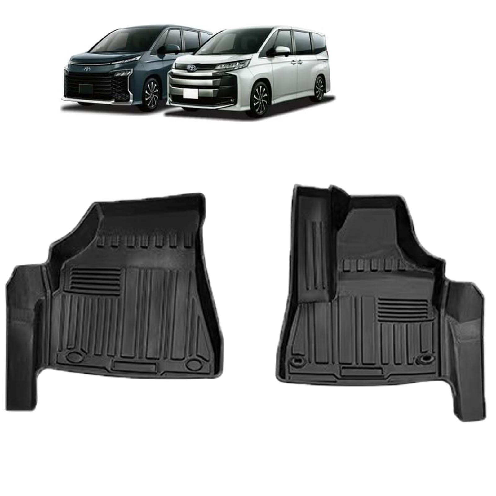 【送料無料】トヨタ との互換性あり 新型 ノア ヴォクシー 90系 7人乗用 1列目 フロアマット 3Dカーマット 車専用 フロアマット 立体カーマット TPE材質 耐汚れ 耐摩擦 抗菌効果 防水 滑り防止 保護パーツ カー用品（1列目 ガソリン専用 2PCS）