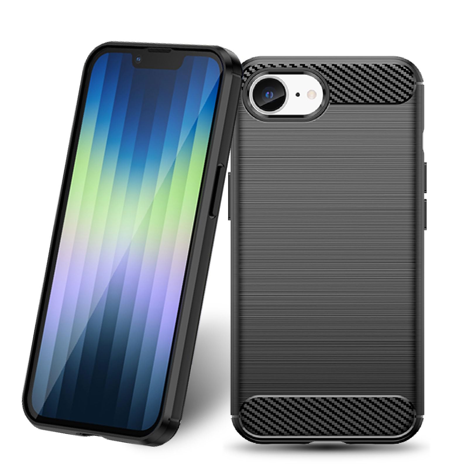 【送料無料】seninhi iPhone 16e 用 ケース いphone 16e 2025 保護ケース 炭素繊維 アイフォン16e スマホケース ワイヤレス充電対応 TPU素材 ソフト ケース 薄型 軽量 耐衝撃 滑り止め 傷防止 精密タイプ カメラ保護 全面保護 耐久性 LSIPSE4HEI