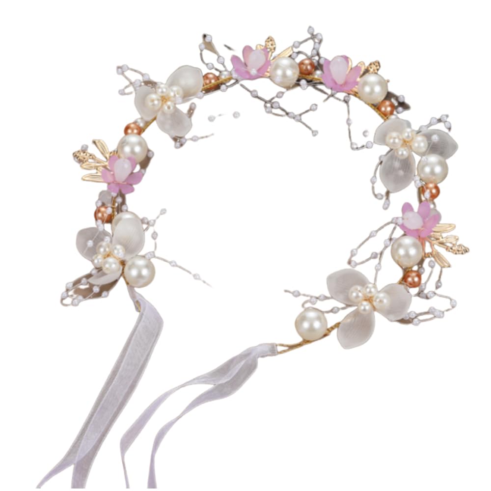 【送料無料】YFFSFDC 髪飾り 花 カチューシャ パール 花飾り リボン 花冠 ヘアアクセサリー 入学式 卒業式 結婚式 髪飾り 披露宴 和装 写真撮影 プ...