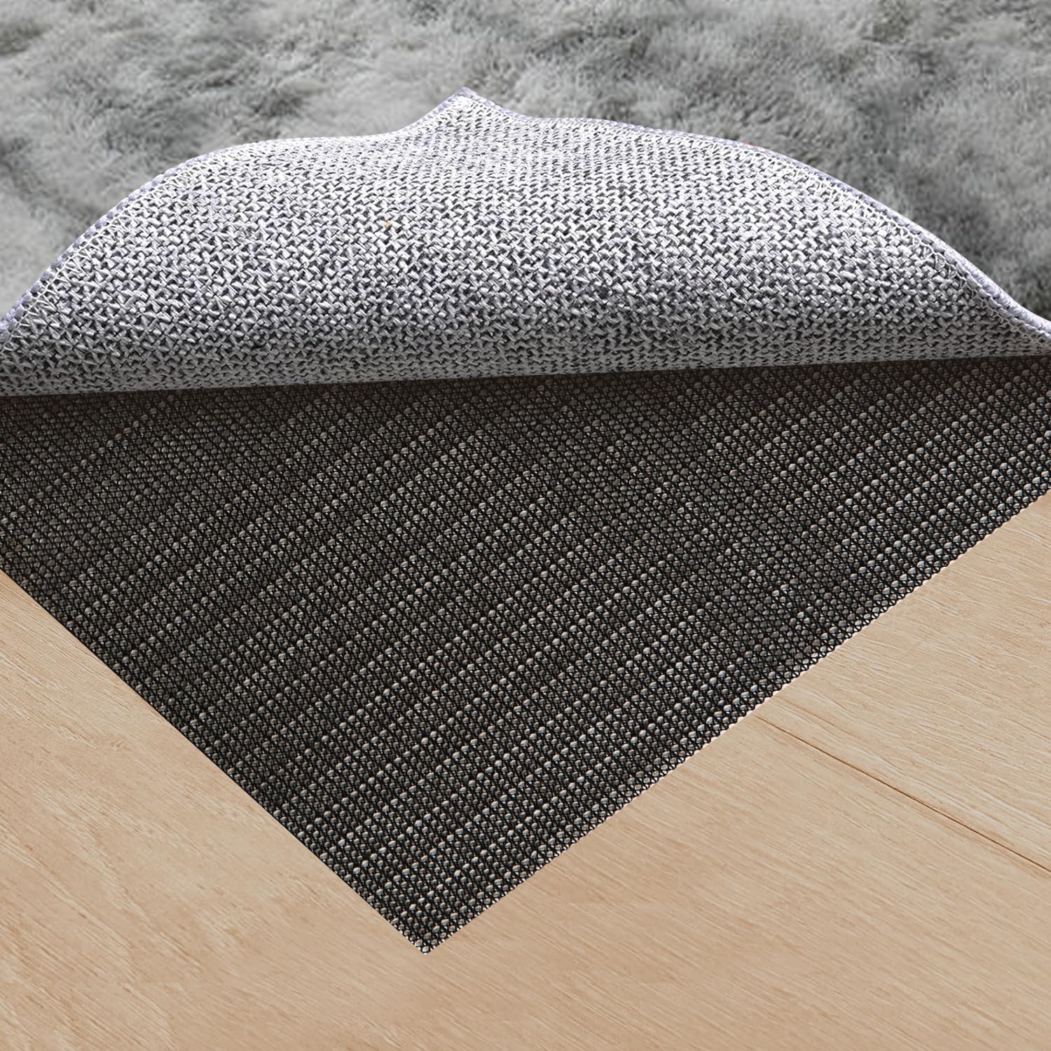 【送料無料】HIHIMARVEX 滑り止めシート すべりどめ 自由カット【二枚セット】 吸音 丈夫 変形しにくい 通気性強い 滑り止めマット 絨毯/ラグマット/畳用 カーペット 滑り止め 地震対策 PVCスベリドメ シート 家庭 車に 業務 (ブラック, 40*50CM)