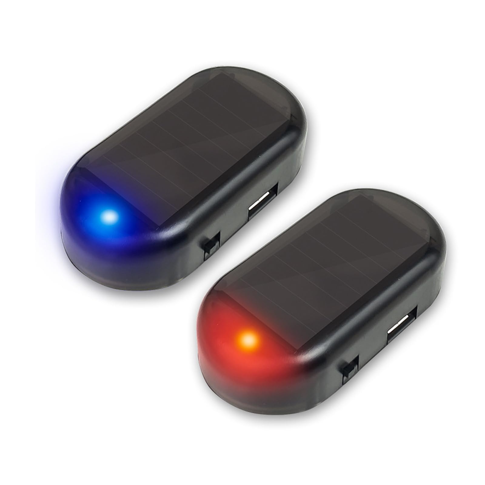【送料無料】aninako 車ソーラーパワー LEDライト ダミーセキュリティ 防犯 盗難防止 警告 自動点滅 カーセキュリティ ナイトシグ装飾 ソーラー充電 USB充電 配線不要 電池不要 自動車警告内部安全灯 (2個入り)