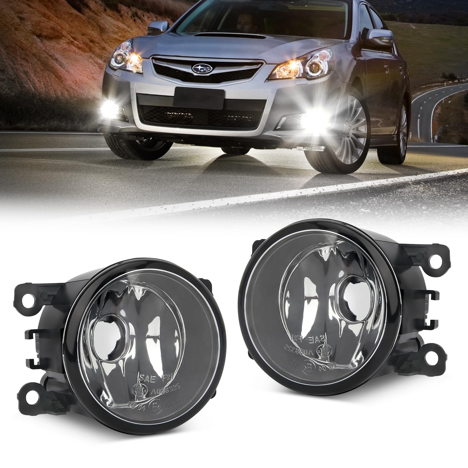 【送料無料】OPPLIGHT フォグランプ ユニット 交換用 補修 後つけ ガラスレンズ 光軸調整付き 車検対応 汎用品 デイズ NV350キャラバン エルグランドE52 ワゴンR ジムニー レヴォーグ デリカ タントカスタム N-WGNカスタムなどに適合 純正形状 純正交換 加工不要 熱に強