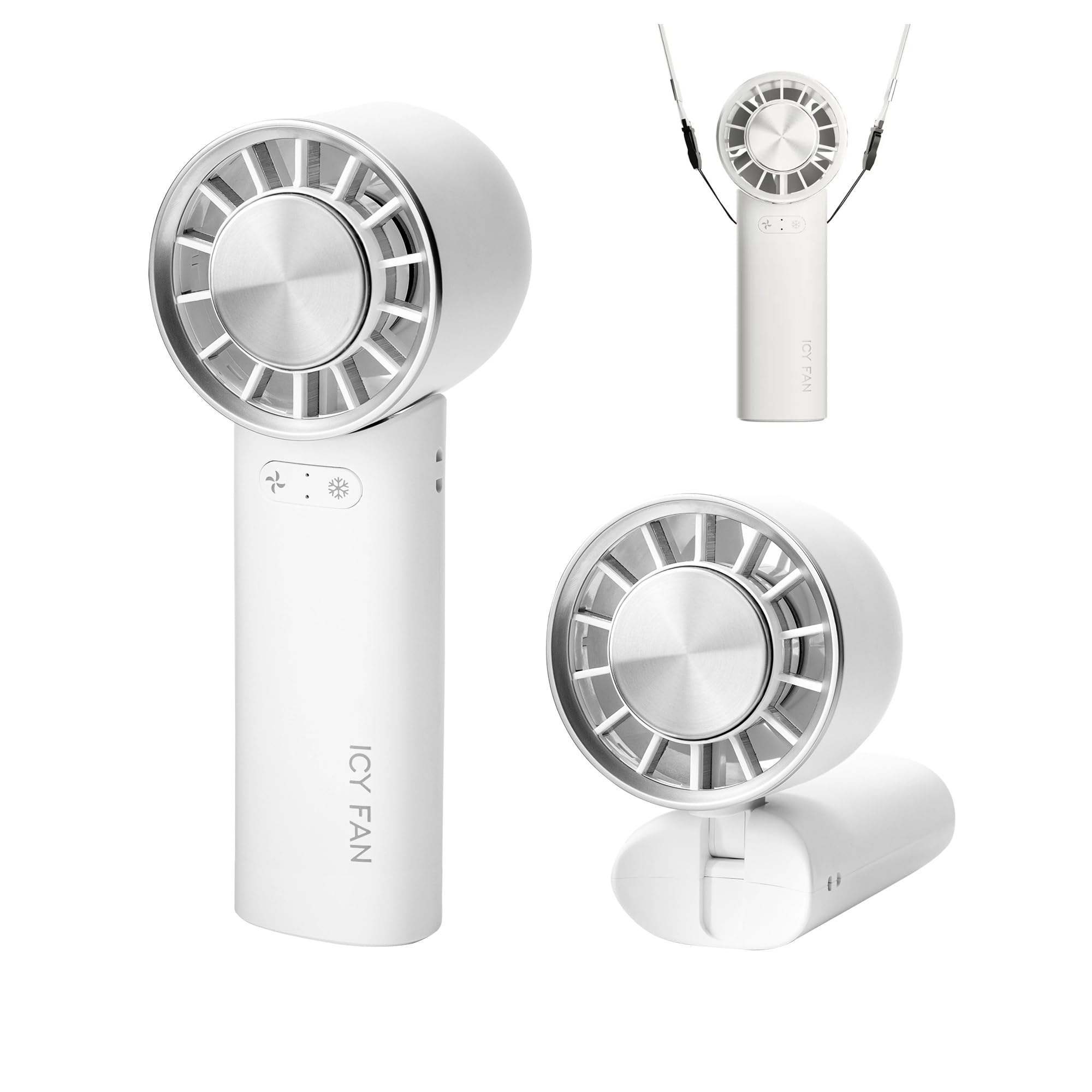 【送料無料】【1秒冷感・実証済み-19 度】 ハンディファン 冷却プレート付き 最長15H稼働 静音20dB ストラップ付 携帯扇風機 瞬間冷却 3000mAh大容量 小型Type-C急速充電 クーラー機能 軽量 熱中症対策 首掛け/卓上/手持ち プレゼント 冷却グッズ