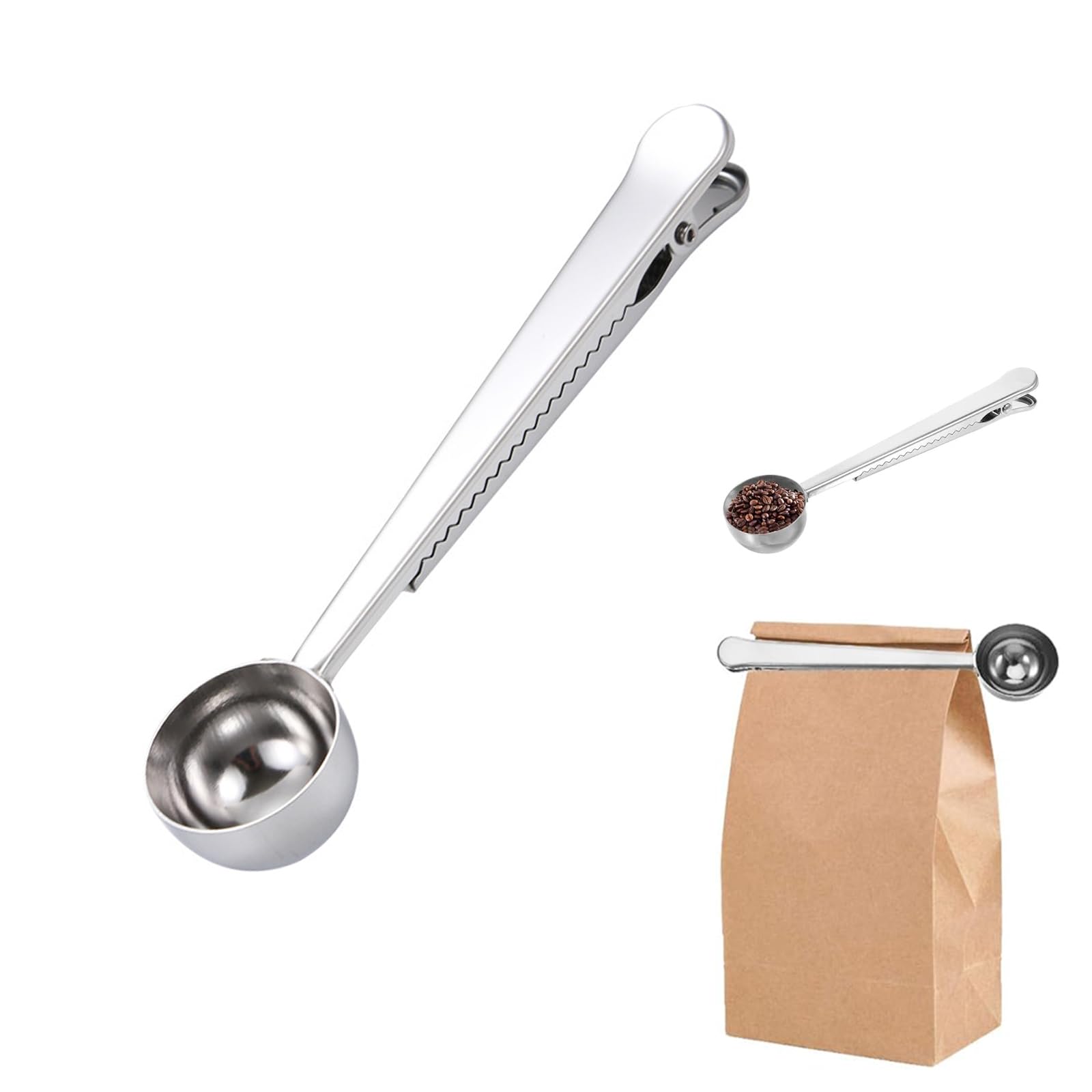 【送料無料】RICISUNG コーヒー計量スプーン コーヒーメジャースプーン クリップ付き キッチンツール ..