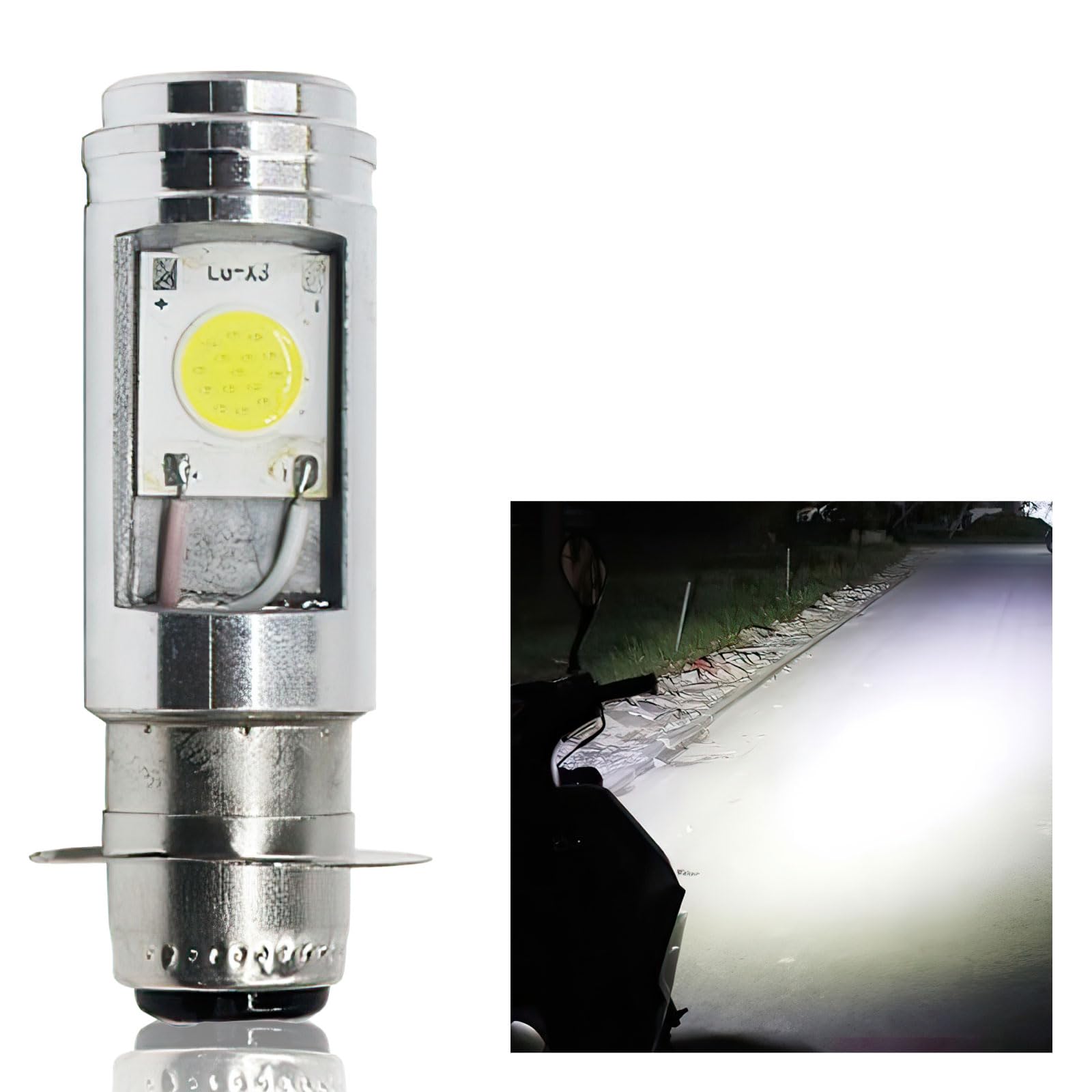 【送料無料】Meliore LED ヘッドライト Hi/Lo ズーマー カブ アドレス ジョルノ ジョグ シグナス ダッ..