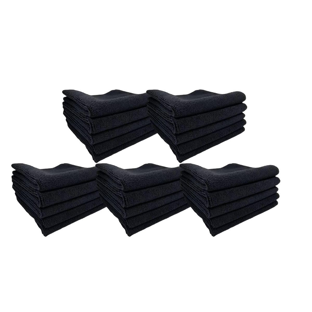 【送料無料】洗車 マイクロファイバー タオル 30x30cm 黒 25枚 超吸水 速乾 傷防止 小判 厚手 拭き上げ クロス 掃除 洗車用品 TARO WORKS