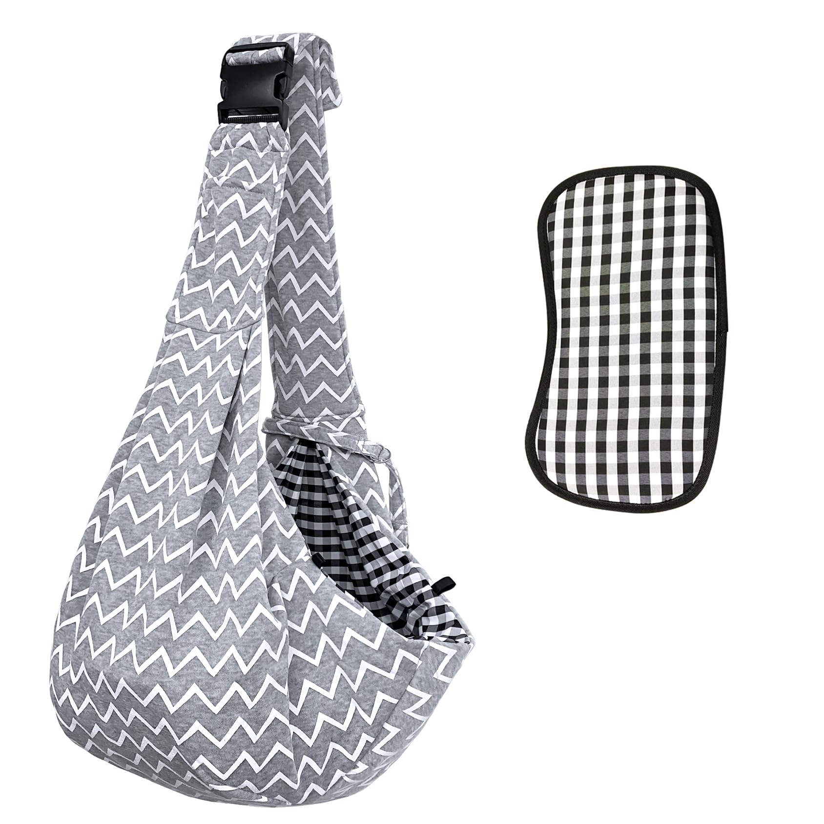 【送料無料】ペットスリング 肩パッド付き 犬 抱っこ紐 長さ調節可能 ドッグスリング 底板付き 犬猫 ...