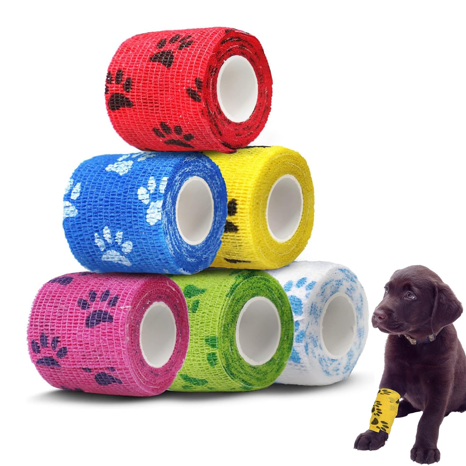 【送料無料】サムコス ペットフレックス 粘着包帯 5cm×4.5m 伸縮性あり 自着性 テーピング 通気性 多機..