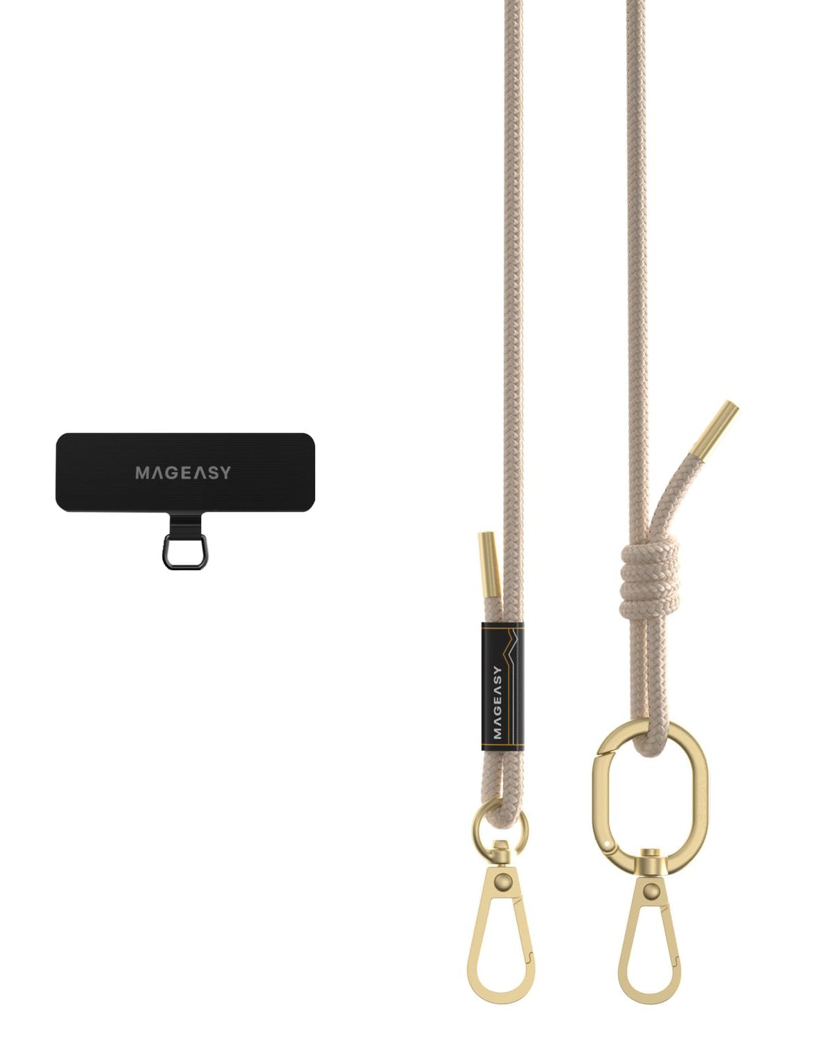 【送料無料】[MagEasy] スマホショルダー 斜めがけ/首/肩掛け 細め スマホストラップ 長さ調節 可能 (..