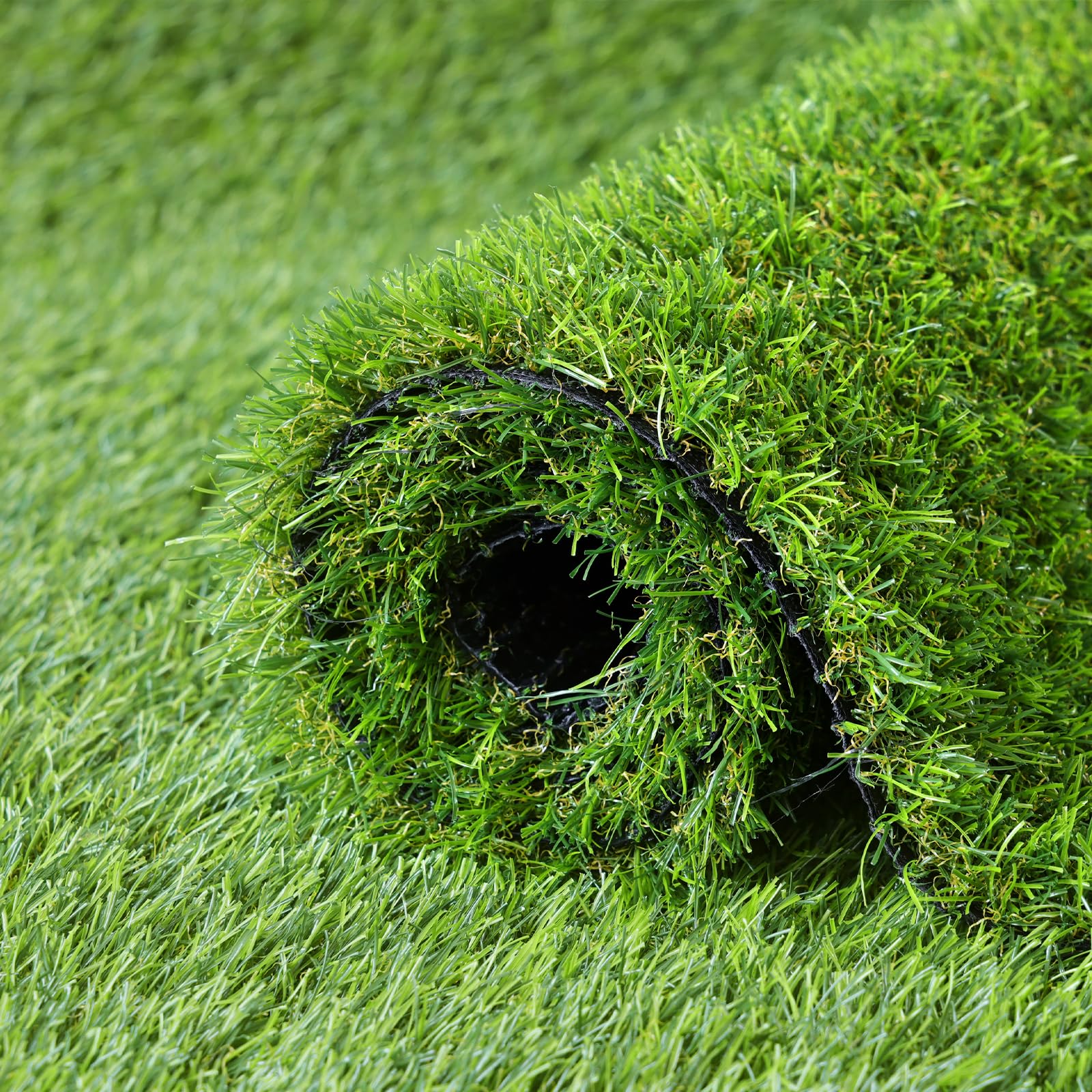 【送料無料】人工芝 ロール 1mx2m リアル感 芝丈30mm 高耐久 透水タイプ 防草シート 6本ピン付き フレ..