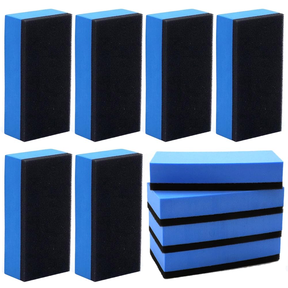 【送料無料】洗車スポンジ 10個セット 塗り込み用スポンジ 二層構造 コーティング 塗り込み スポンジ ..