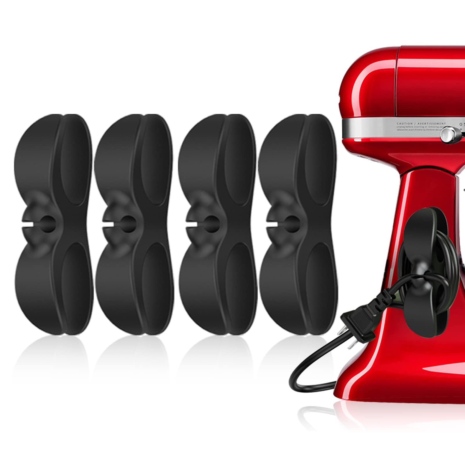 【送料無料】UMUST 4PCS コード まとめる，家電製品 コード 巻き取り，ケーブル まとめる，シリコン製 ..