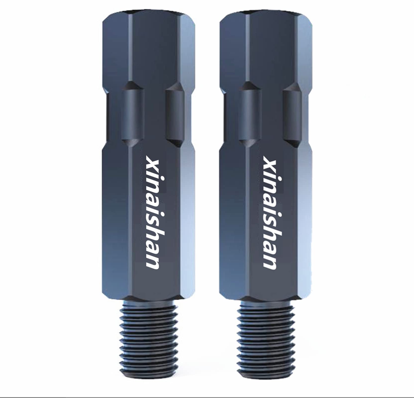 【送料無料】xinaishan 汎用 バイク ミラー ロング 延長 アダプター 8/10mm 正ネジ/逆ネジ ミラーホル..