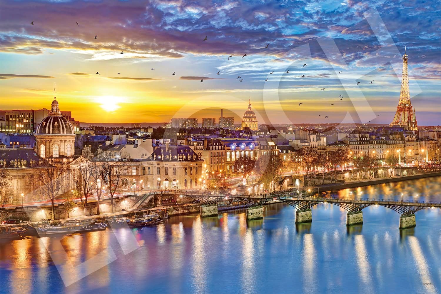 【送料無料】エポック社 1000ピース ジグソーパズル 海外風景 美しきセーヌ川-フランス (50×75cm) 09-032s のり付き ヘラ付き 点数券付き EPOCH