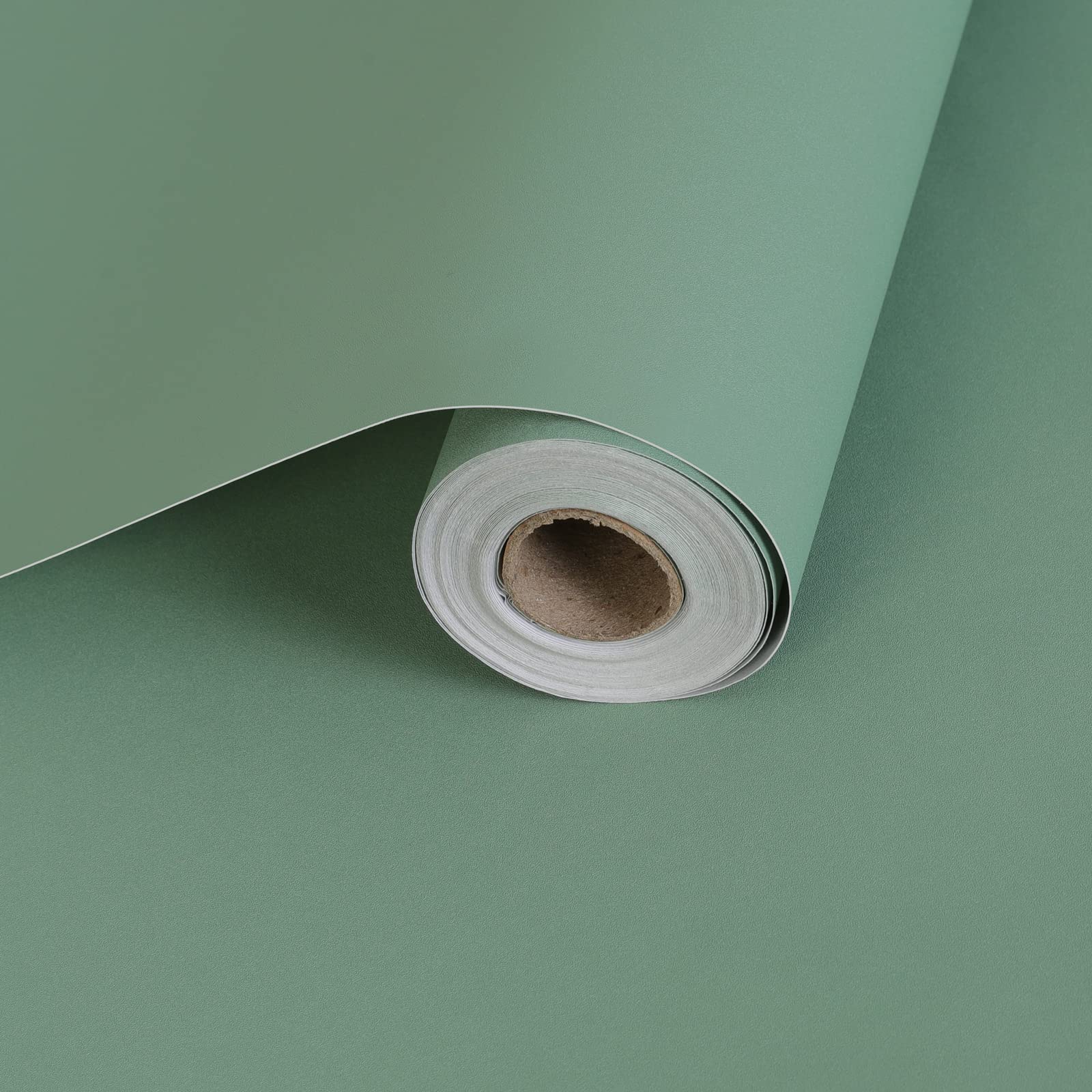 【送料無料】壁紙 シール おしゃれ リメイクシート はがせる 60cm×10m 無地 マットな質感 のり付き カッティングシート つや消し グリーン 防水 模様替え はがせる壁紙 厚手 防油 防汚 防カビ 耐熱 DIY