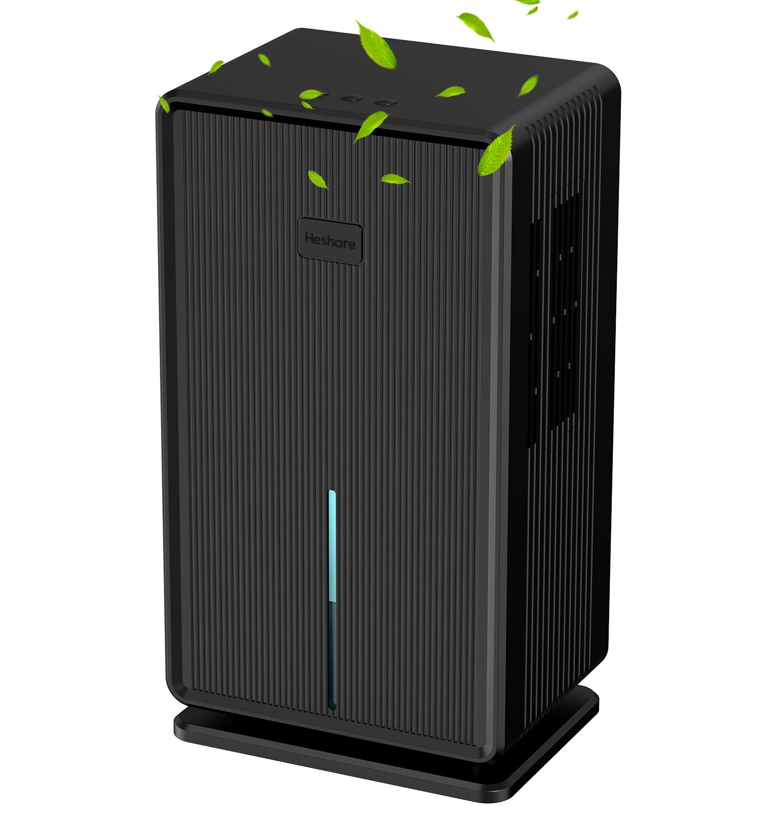 【送料無料】Heshare 除湿機 大容量 3L 強力除湿 梅雨・湿気対策 満水停止機 5-16畳対応 省エネ 静音 コンパクト 部屋干し 除湿器 小型【正規品】 軽量 じょしつき 静音 7色ランプ ハンドル付き（black）