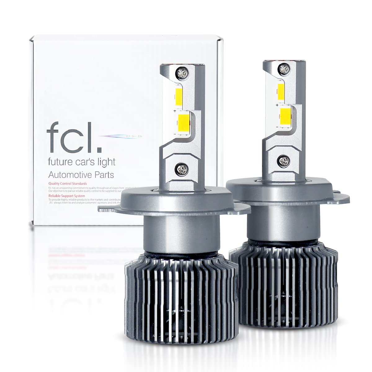 【送料無料】fcl.(エフシーエル) h4 led ヘッドライト 電球色 車検対応 ledバルブ hi/lo切替 ハロゲン 暖色 6200lm ジムニー ランクル ハイエース バイク などに