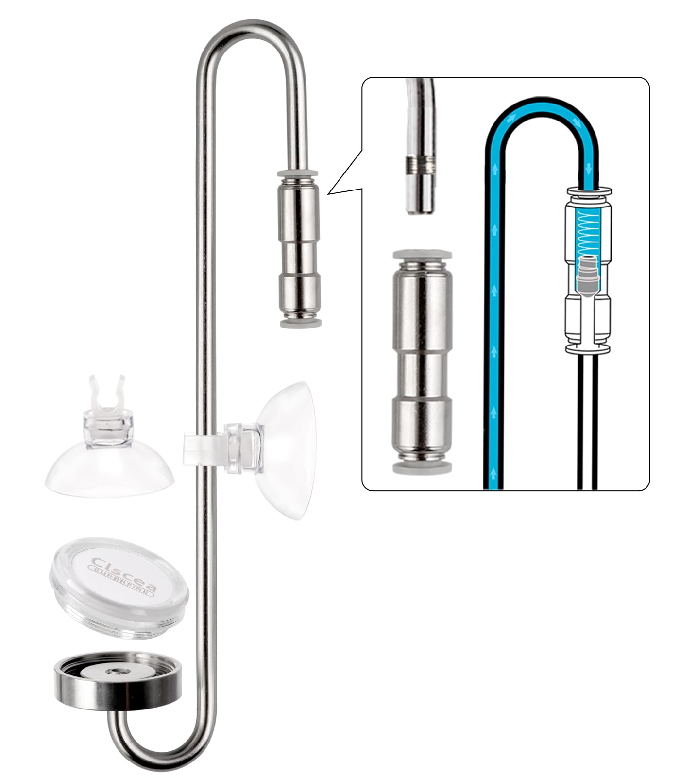 【送料無料】Clscea DC300-N-25-JP 水草用 全長25cm（大径32mm標準タイプ） Super mist CO2ディフュー..