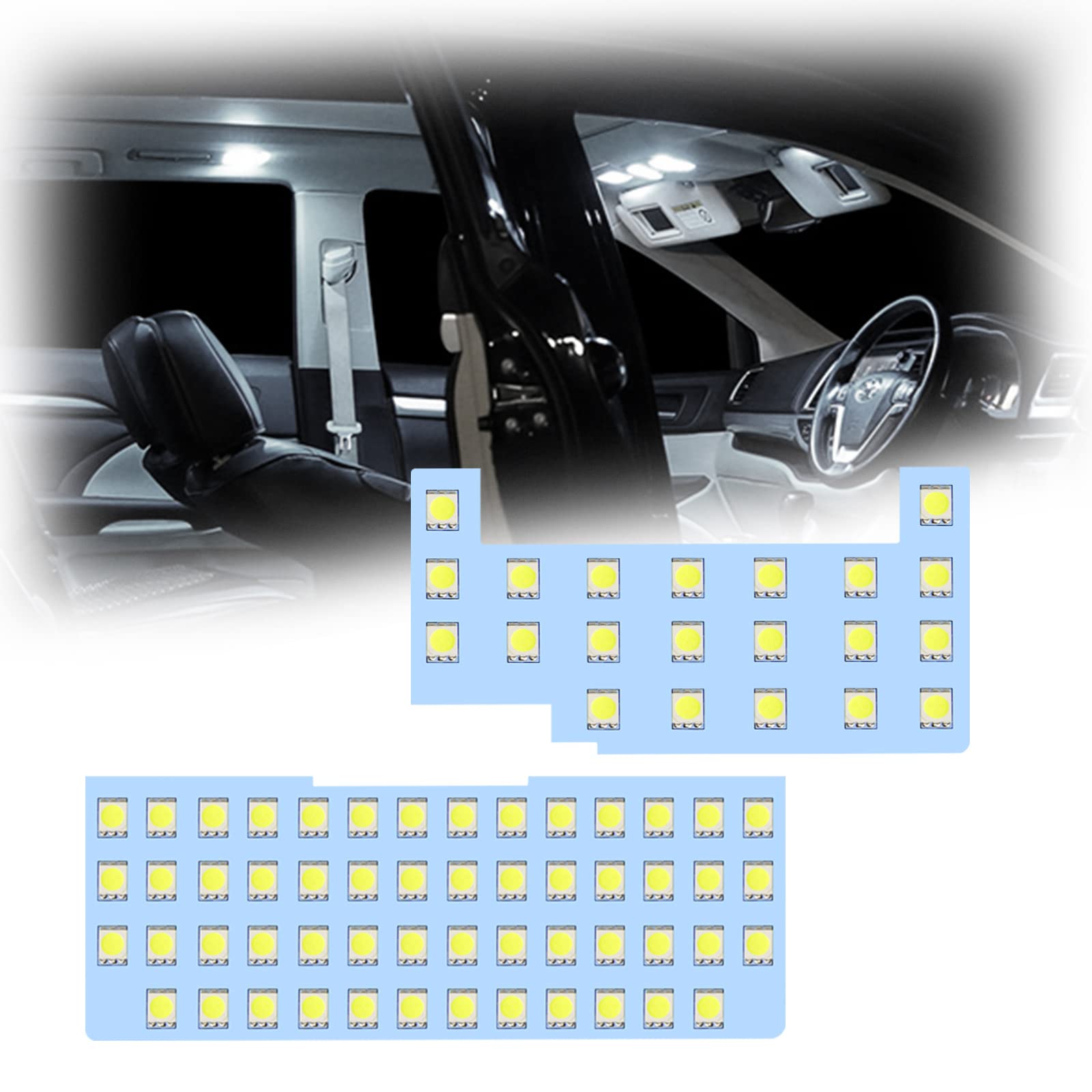 【送料無料】ハスラー LEDルームランプ スズキハスラーMR52S/92S R2.2~R6.9 マツダフレアクロスオーバー MS52S/92S R2.2~ R6.9専用設計 カスタムパーツ 車内灯 室内灯 6000K ホワイト 純正球爆光 2点セット 純正交換 取付簡単 工具付き 取扱説明書(ハスラー/フレアクロス