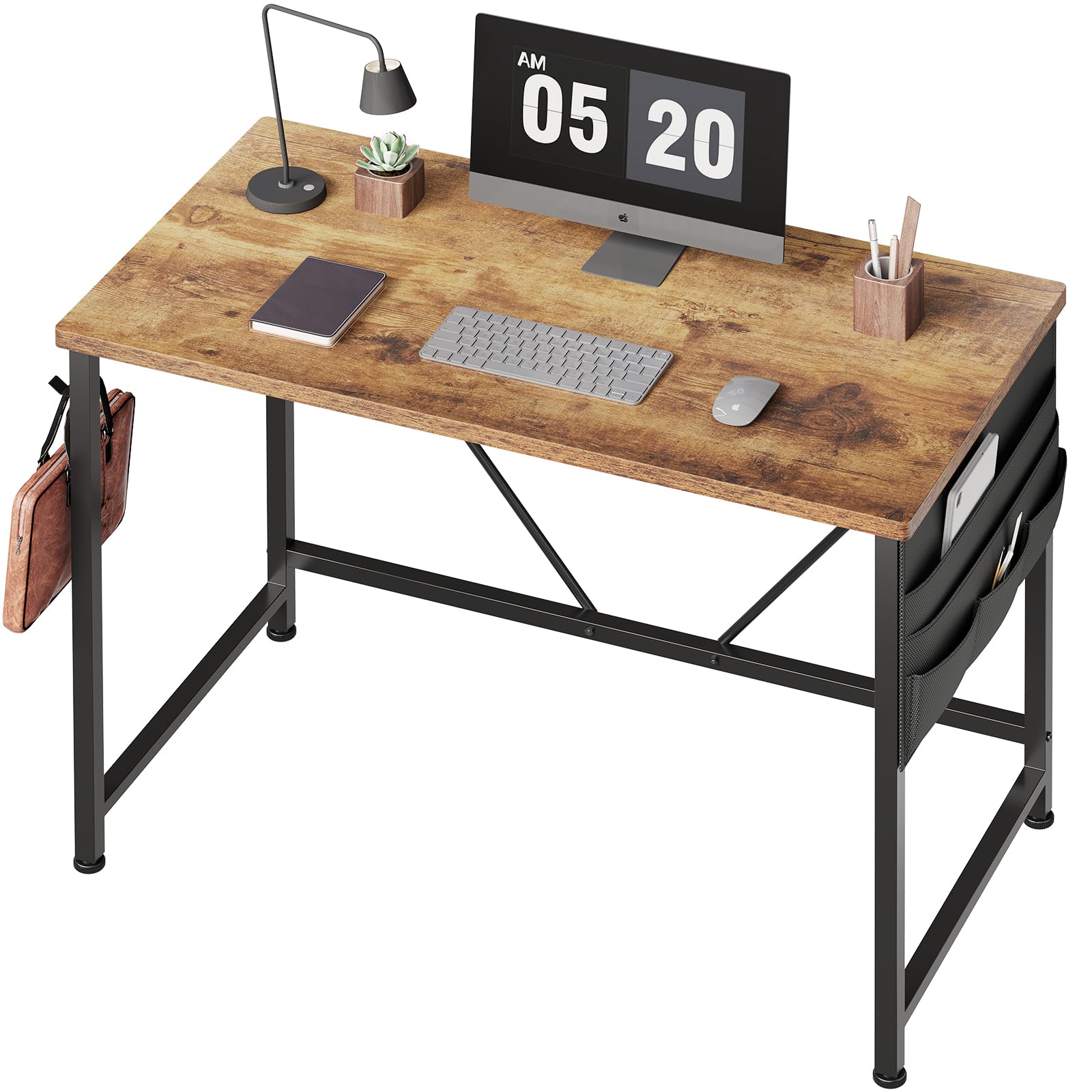 【送料無料】YeTom パソコンデスク pc 幅100*奥行48cm つくえ シンプル 収納袋付き勉 ...