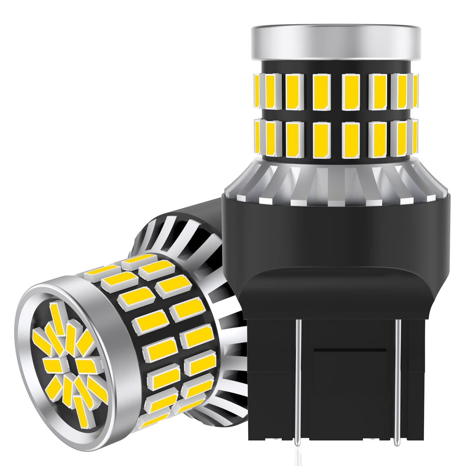 【送料無料】12V-24V車用 T20 LEDダブル球 ホワイト テールランプ/ ブレーキランプW2 ...