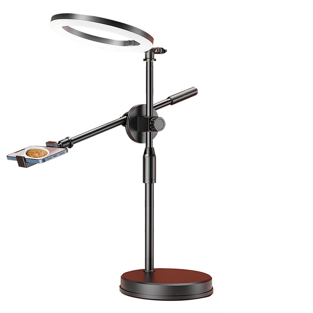 【送料無料】lapset 【iPhone専門誌 雑誌掲載モデル】 スマホスタンド 俯瞰撮影 LED ライト付き 伸縮 日本語取扱説明書 動画付き ロングタイプ