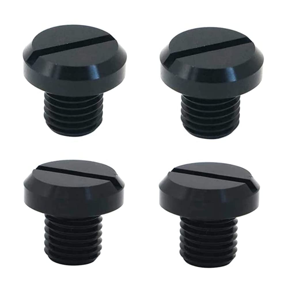 【送料無料】ミラーホールカバーキャップ M10 x 1.25 正ネジ+逆ネジ アルミ製 ボルト バイクミラー バイミラーホールカバー オートバイ バイク用 4個入り(ブラック)