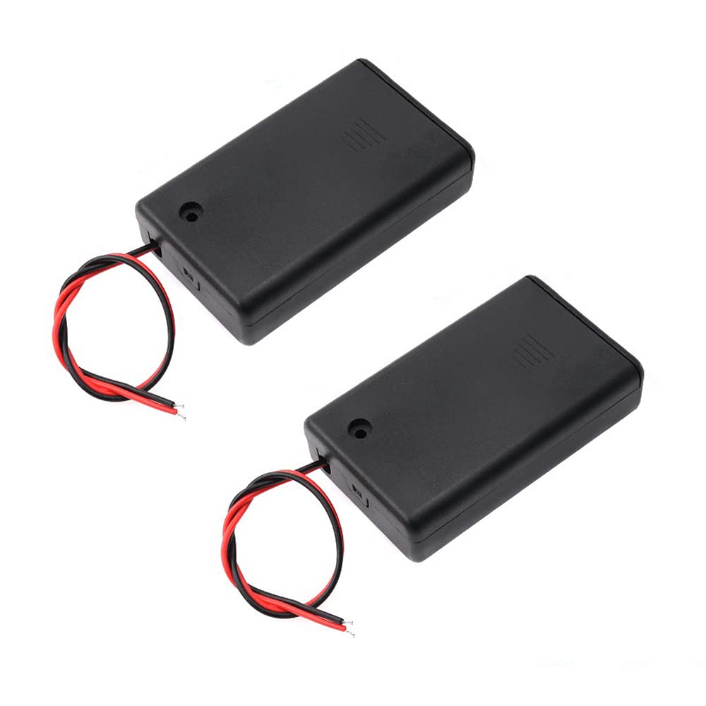 【送料無料】単4電池ボックス 2個入り 3V/4.5V/6V 電池ケース ON/OFFスイッチ付き  ...