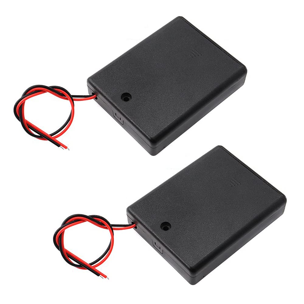 【送料無料】単4電池ボックス 2個入り 3V/4.5V/6V 電池ケース ON/OFFスイッチ付き  ...